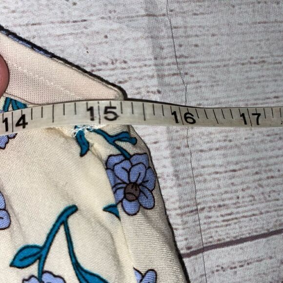 Mine floral print adjustable strap elastic fit lined cropped tank sz S - Picture 9 of 11